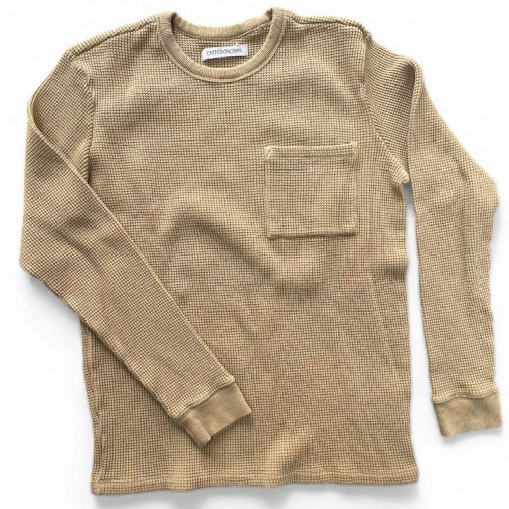 Outerknown Men's Waffle Long Sleeve Shirt - Picture 2 of 3